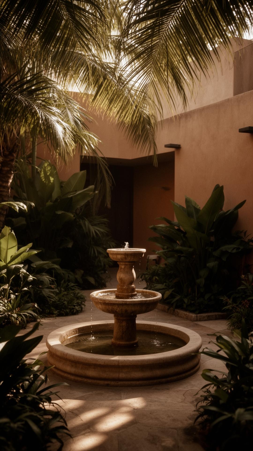 A quiet Mexican courtyard